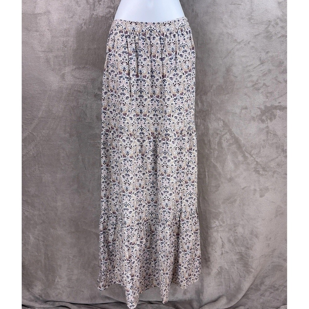 CAMI NYC Skirt Womens Size Small White Ditsy Floral Maxi Boho Flowy